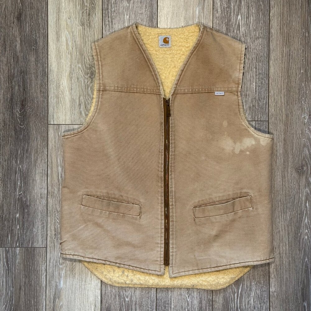 Vintage Carhartt Vest, Sherpa lined